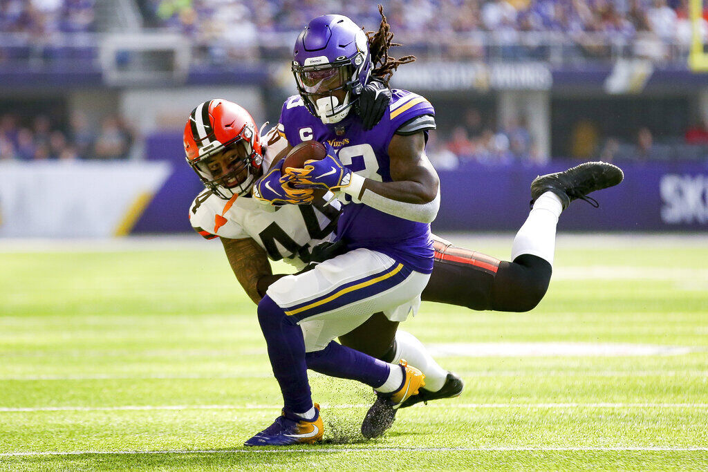 @Vikings (1-3, -9 1/2) over Lions (0-4), 30-16: